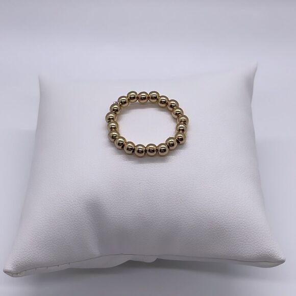 NWT Wool + Pepper Co. Gold Beaded Stackable Ring - Picture 3 of 4